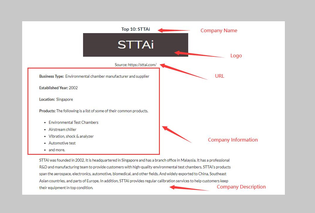 Company Introduction Example